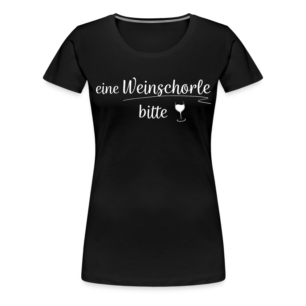 eine Weinschorle bitte - Frauen T-Shirt - Schwarz