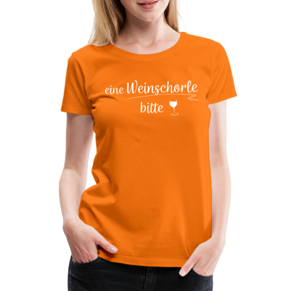 eine Weinschorle bitte - Frauen T-Shirt - Orange