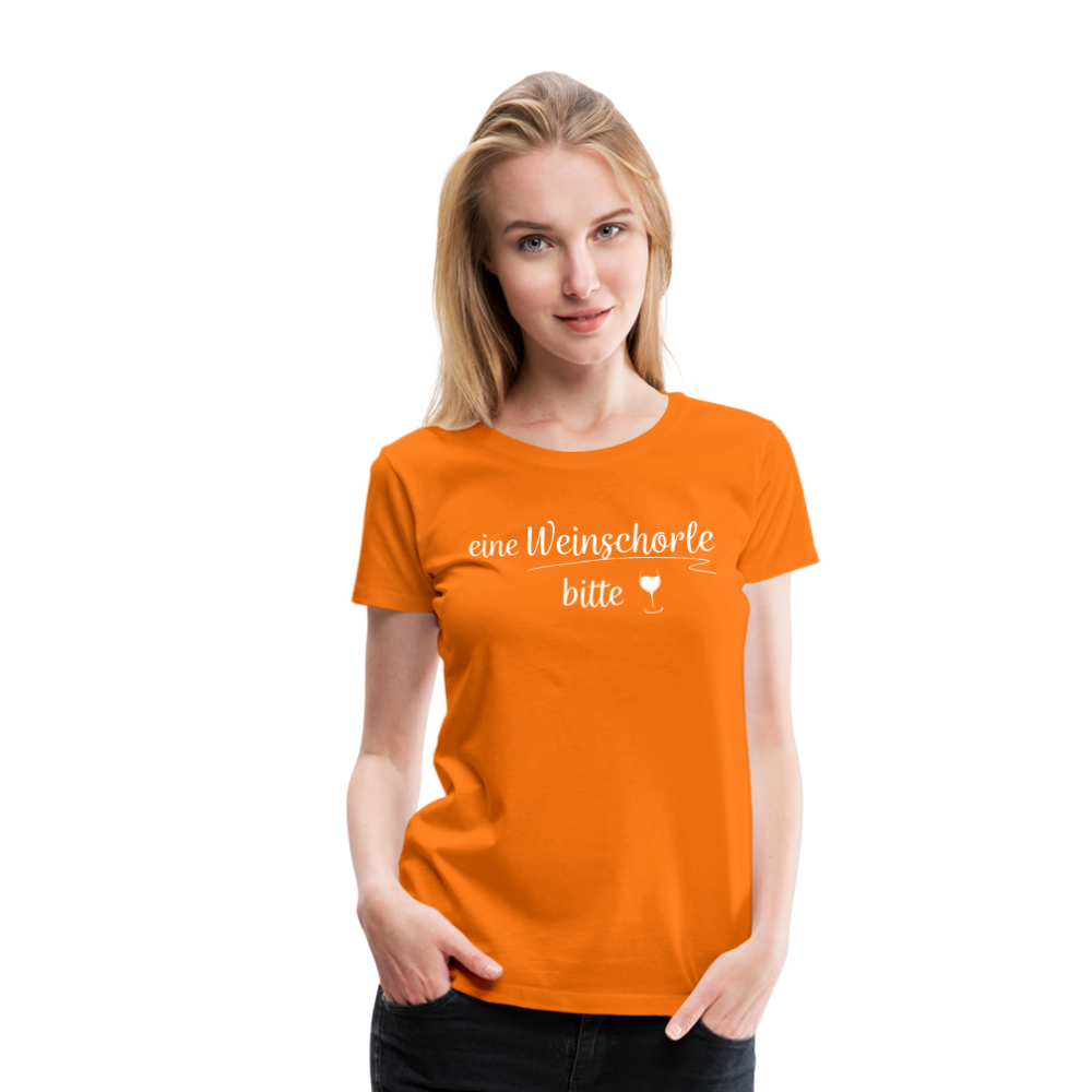eine Weinschorle bitte - Frauen T-Shirt - Orange