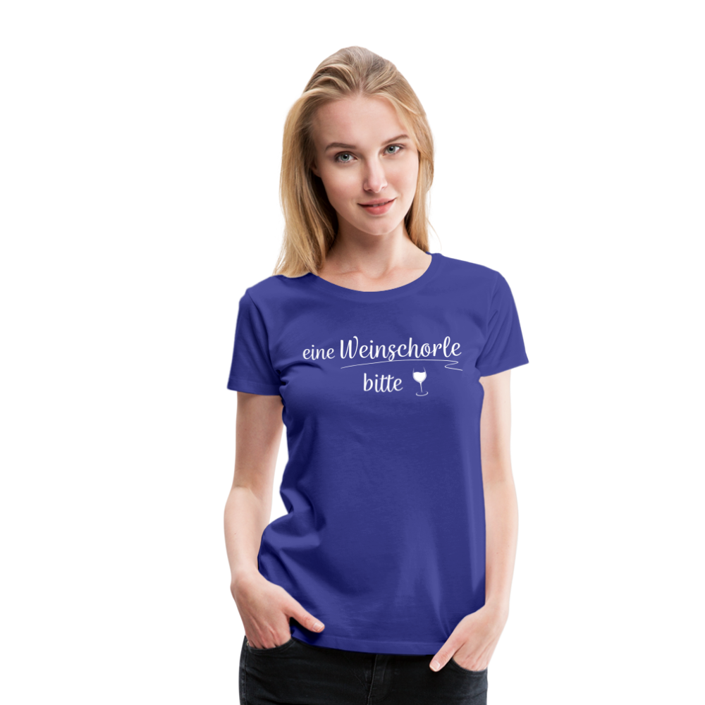 eine Weinschorle bitte - Frauen T-Shirt - Königsblau