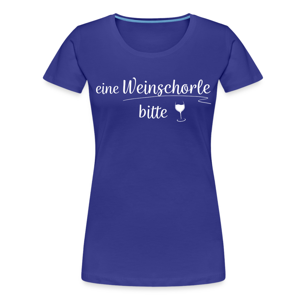 eine Weinschorle bitte - Frauen T-Shirt - Königsblau
