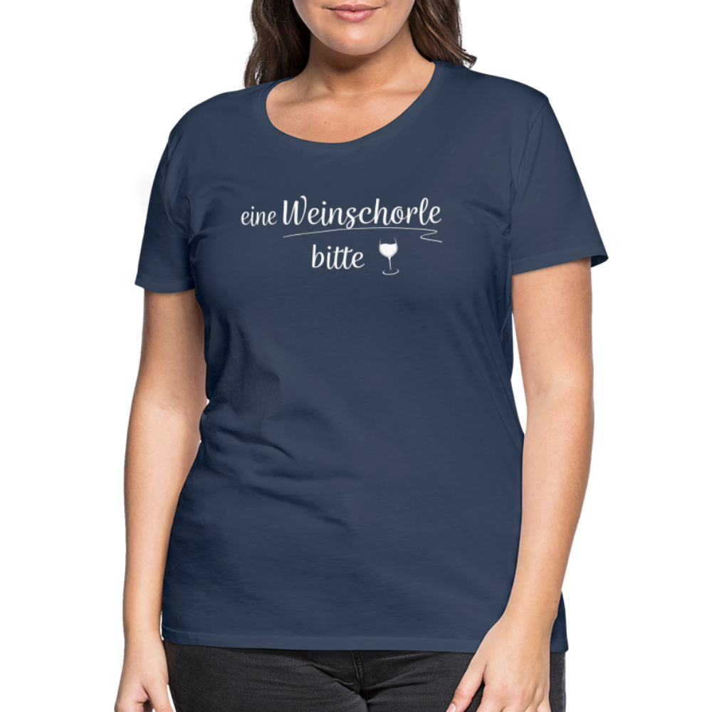 eine Weinschorle bitte - Frauen T-Shirt - Navy