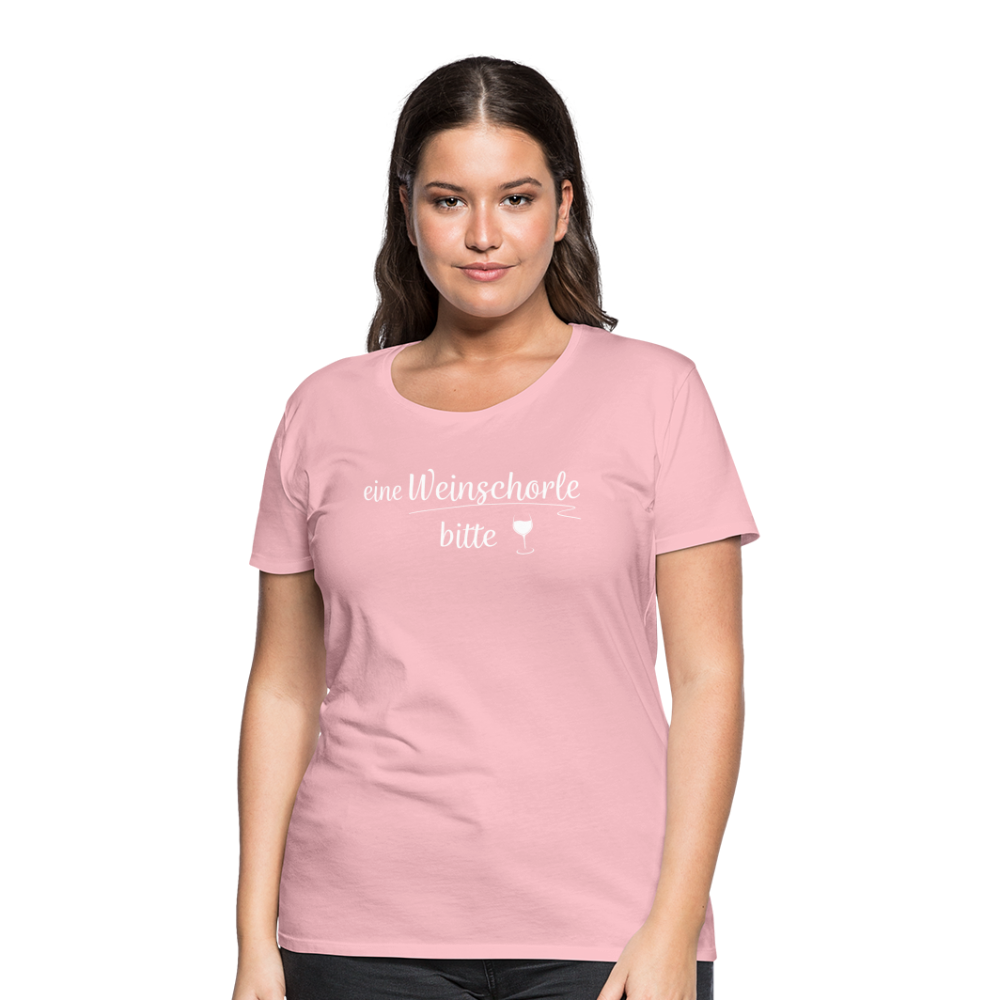 eine Weinschorle bitte - Frauen T-Shirt - Hellrosa