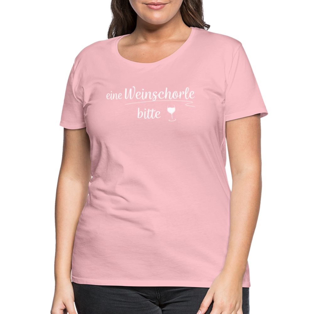 eine Weinschorle bitte - Frauen T-Shirt - Hellrosa