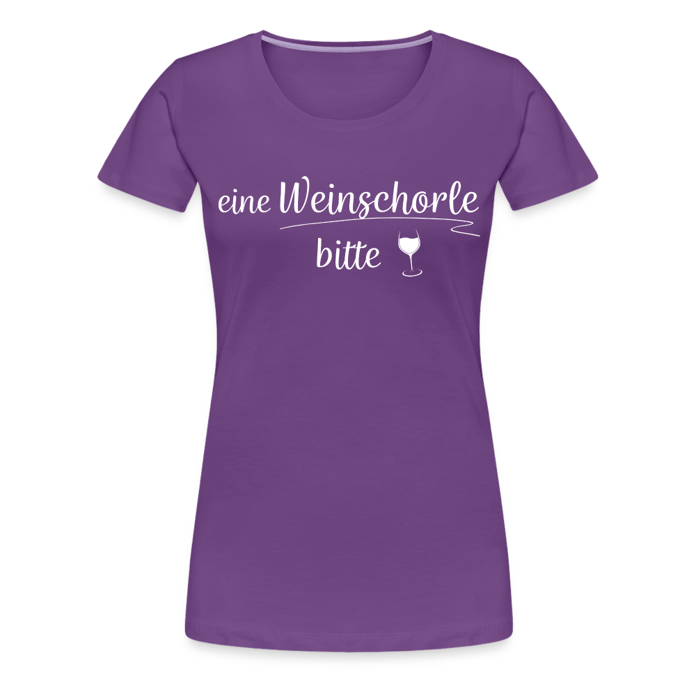 eine Weinschorle bitte - Frauen T-Shirt - Lila