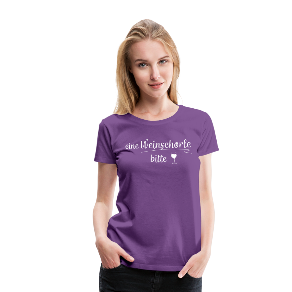 eine Weinschorle bitte - Frauen T-Shirt - Lila