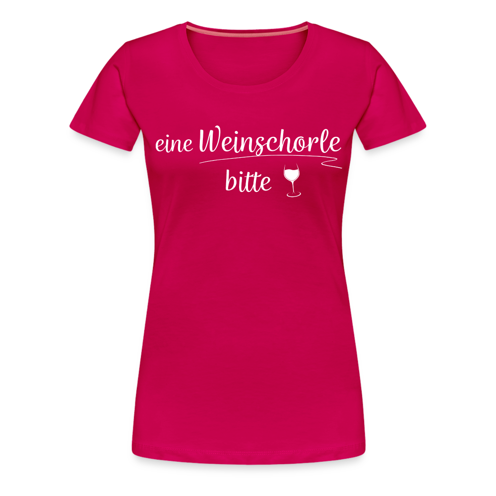 eine Weinschorle bitte - Frauen T-Shirt - dunkles Pink