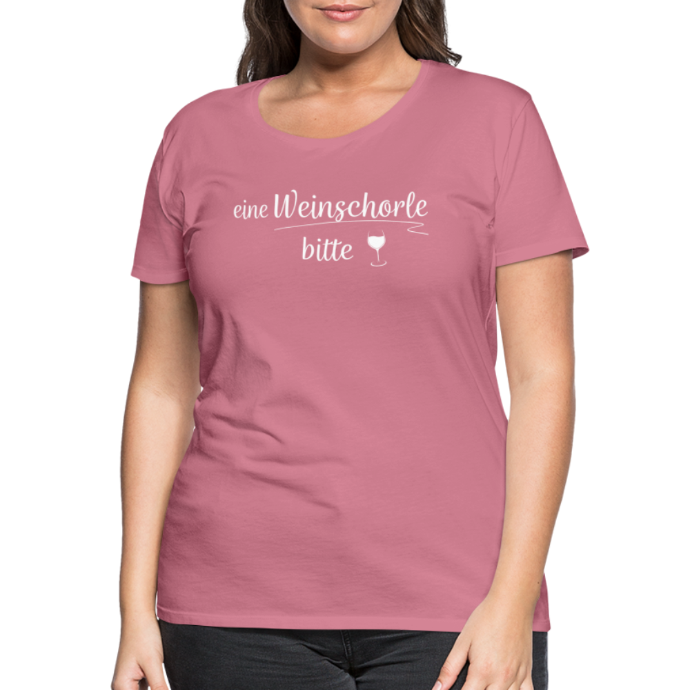eine Weinschorle bitte - Frauen T-Shirt - Malve