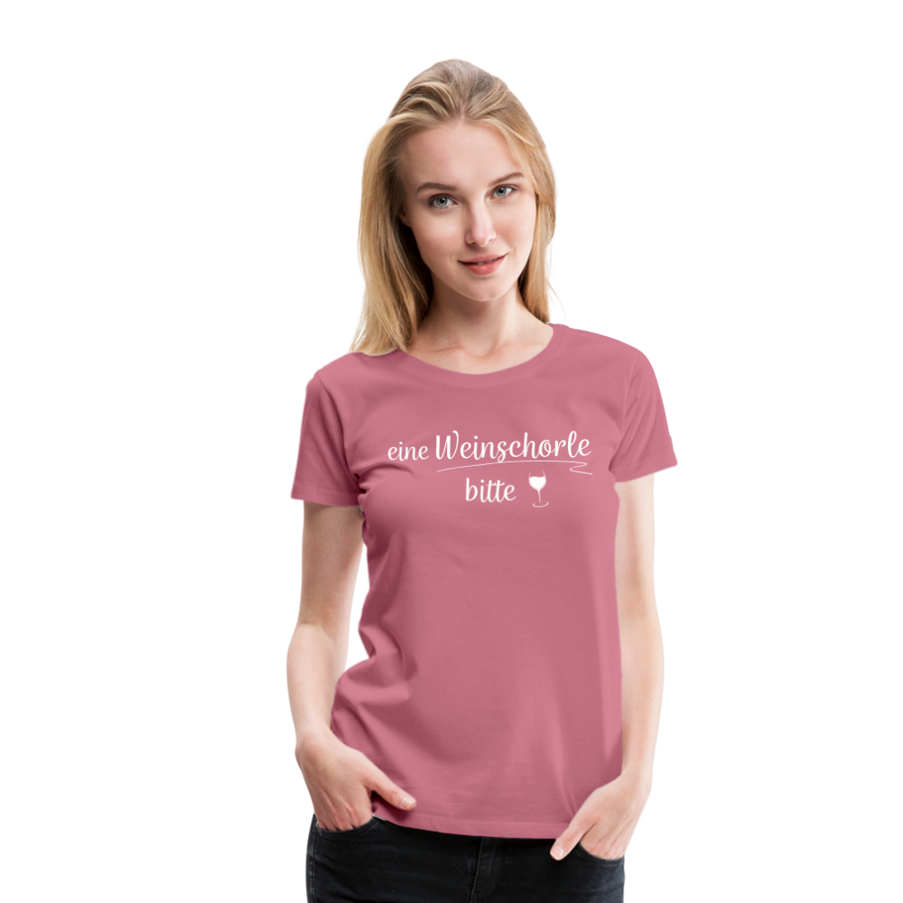 eine Weinschorle bitte - Frauen T-Shirt - Malve