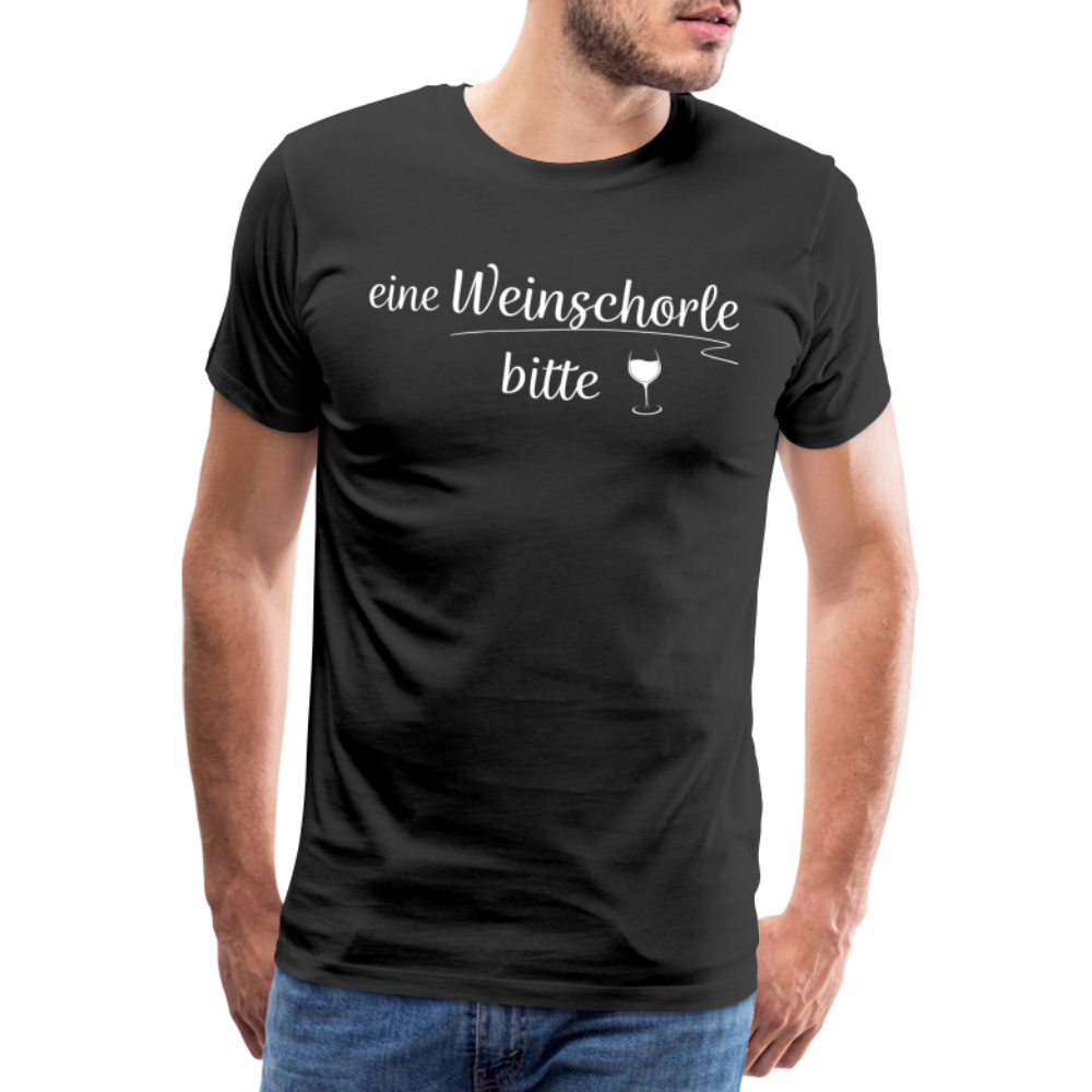 eine Weinschorle bitte - Männer T-Shirt - Schwarz