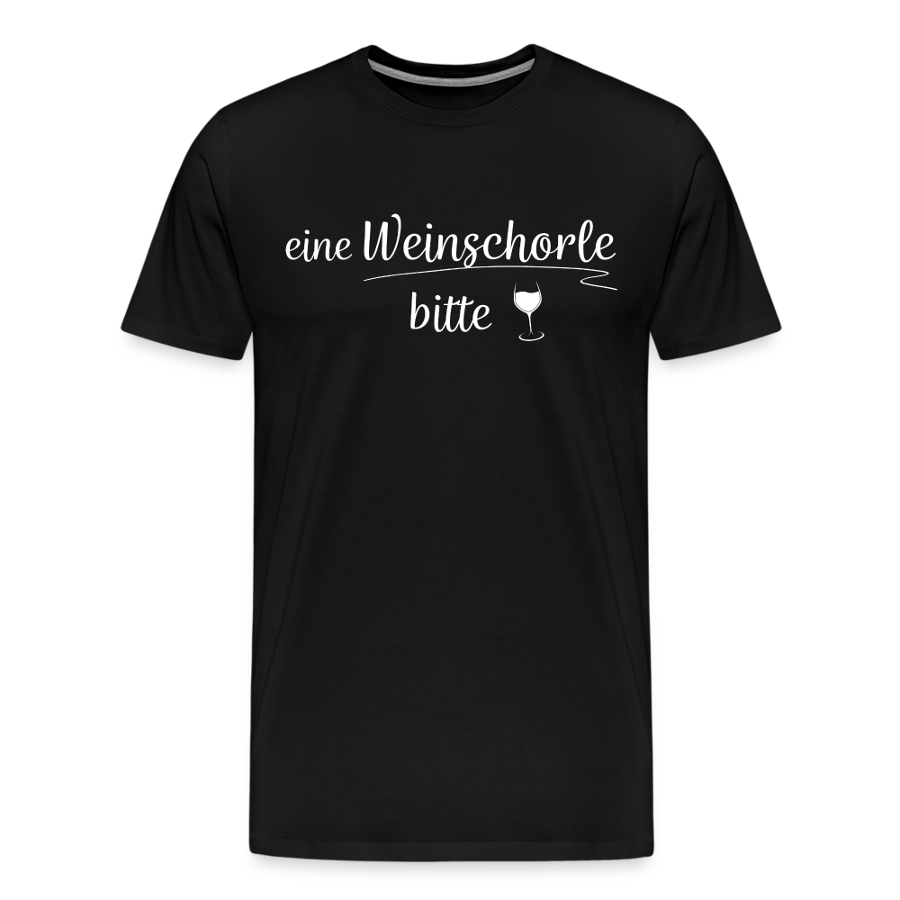 eine Weinschorle bitte - Männer T-Shirt - Schwarz