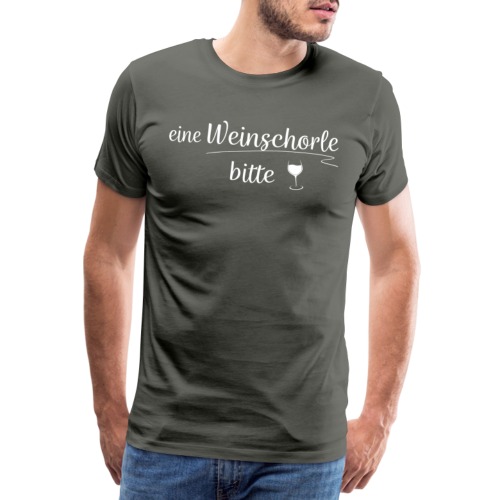 eine Weinschorle bitte - Männer T-Shirt - Asphalt