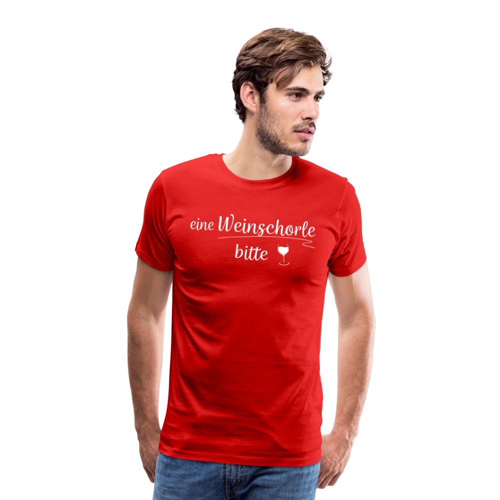 eine Weinschorle bitte - Männer T-Shirt - Rot