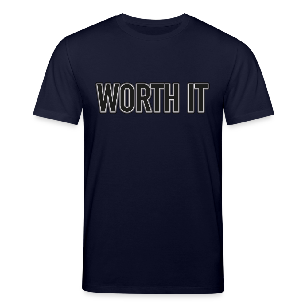 Worth it - Männer T-Shirt aus 100% Bio-Baumwolle - Navy