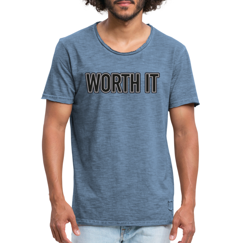 Worth it - Männer Vintage T-Shirt - Vintage Denim