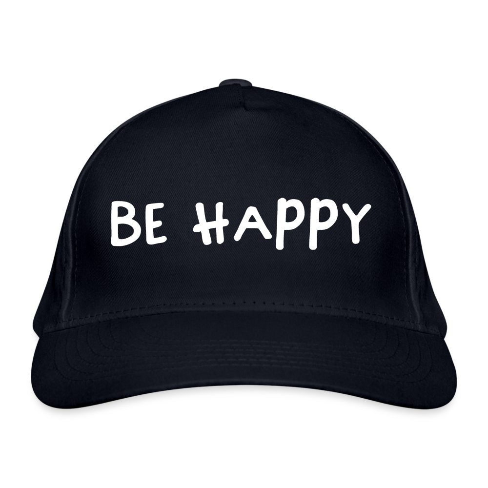 Be Happy - Bio-Baseballkappe - Navy