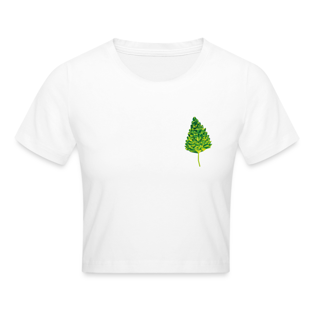 Das Blatt - Crop T-Shirt - weiß