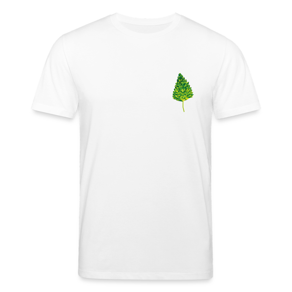 Das Blatt - Männer T-Shirt aus 100% Bio-Baumwolle - weiß