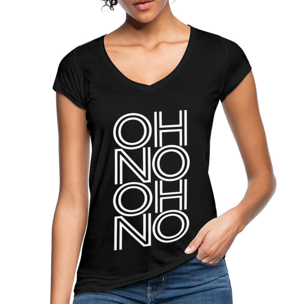 OH NO - Frauen Vintage T-Shirt - Schwarz