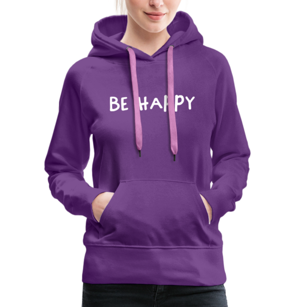 Be Happy - Frauen Hoodie - Purple
