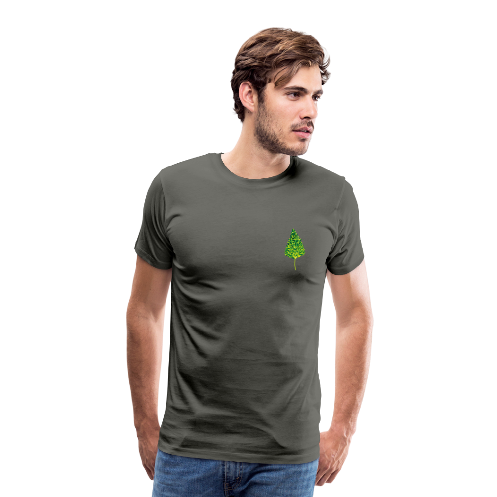 Das Blatt - Männer T-Shirt - Asphalt