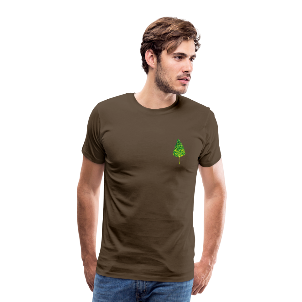 Das Blatt - Männer T-Shirt - Edelbraun
