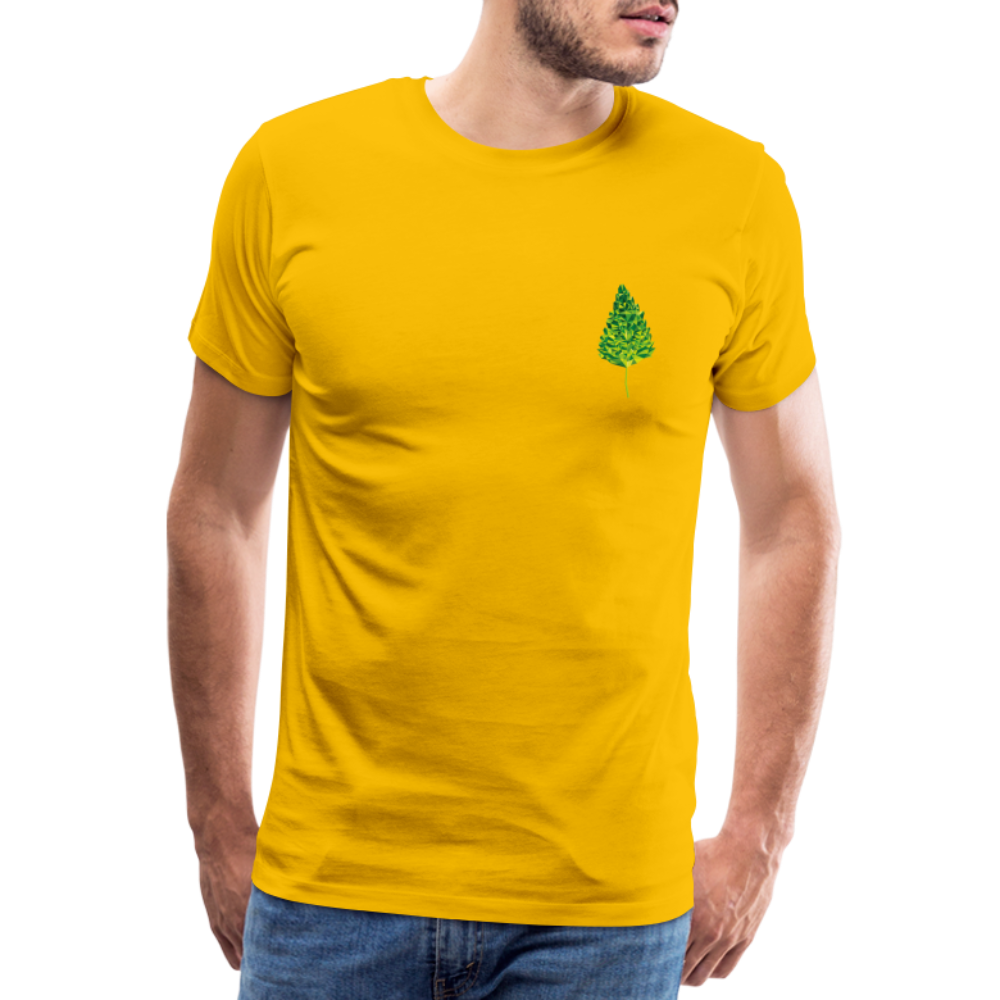 Das Blatt - Männer T-Shirt - Sonnengelb