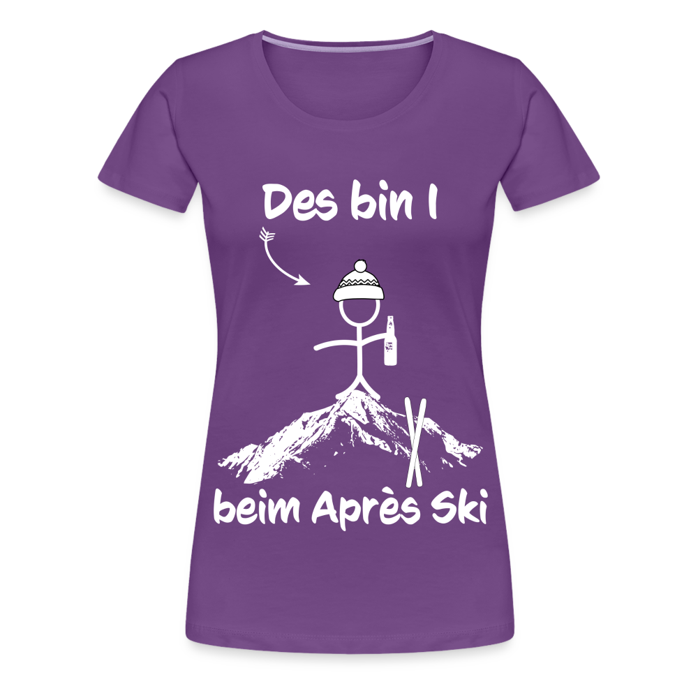 Des bin I beim Après Ski - Frauen T-Shirt - Lila