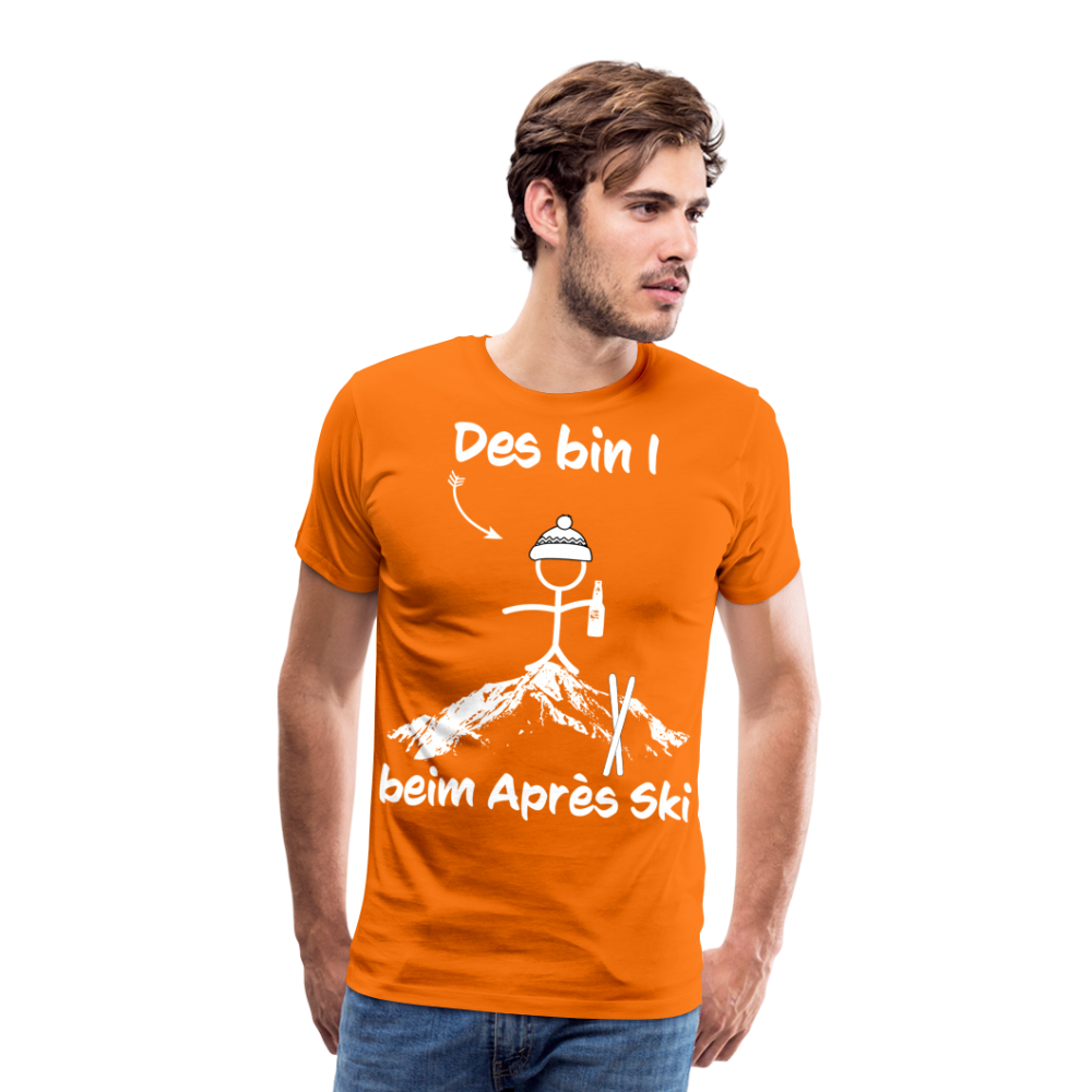 Des bin I beim Après Ski - Männer T-Shirt - Orange