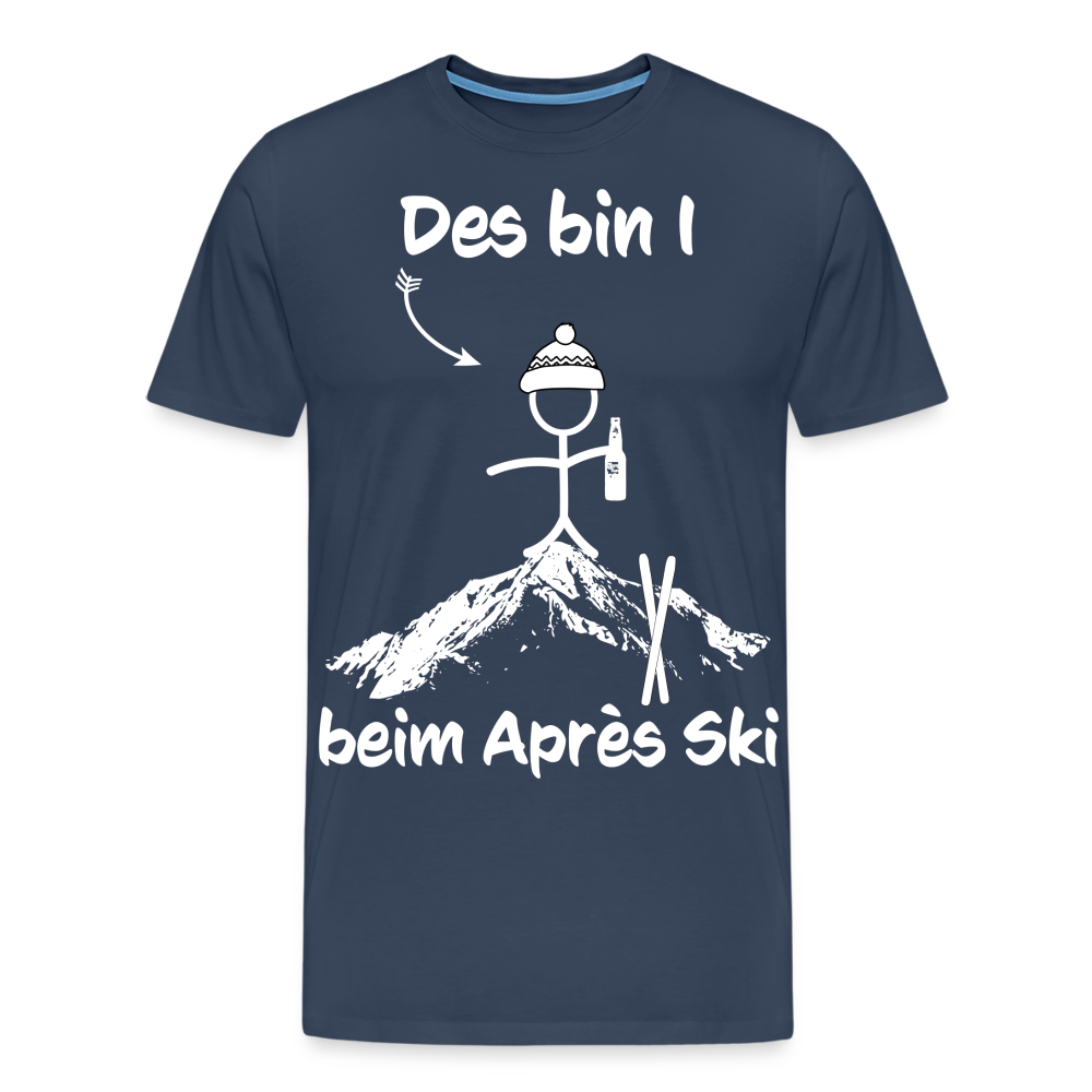 Des bin I beim Après Ski - Männer T-Shirt - Navy