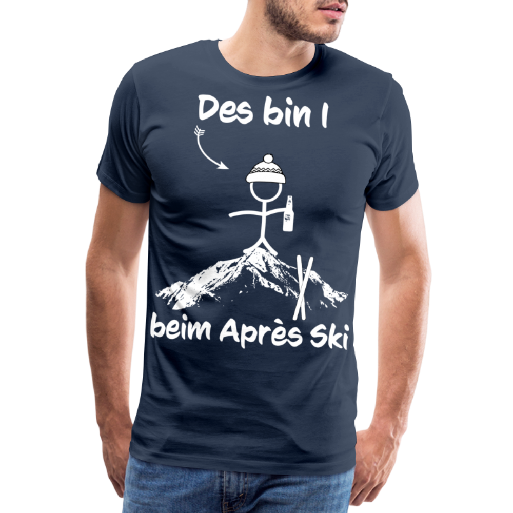 Des bin I beim Après Ski - Männer T-Shirt - Navy