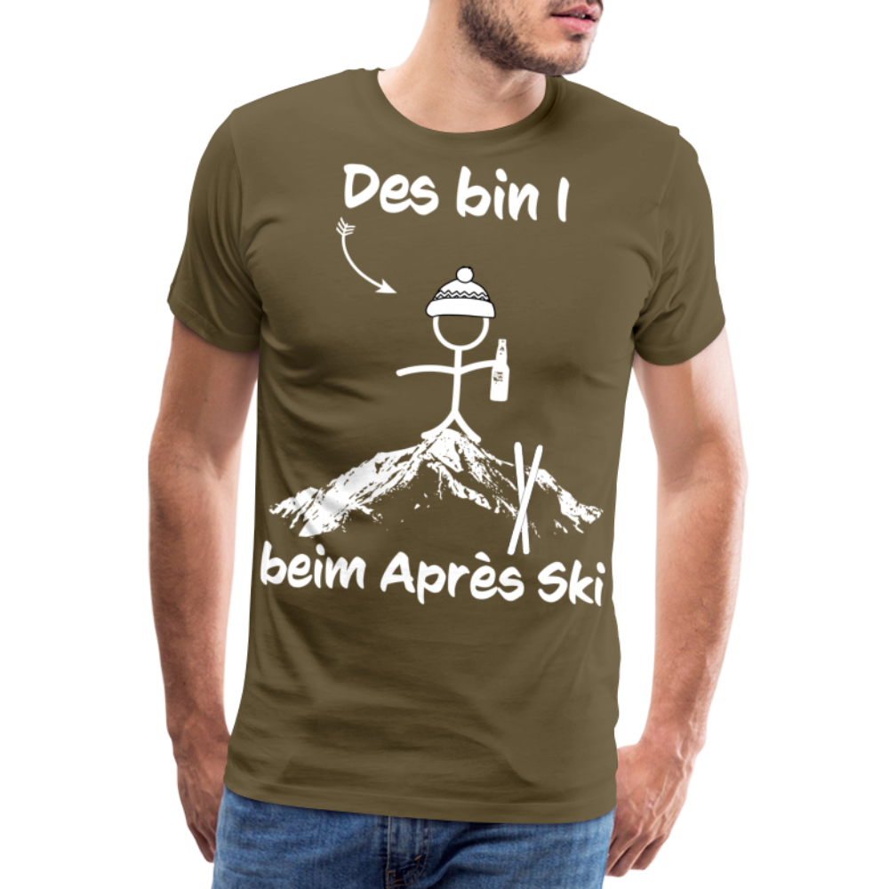 Des bin I beim Après Ski - Männer T-Shirt - Khaki
