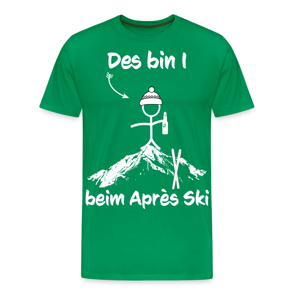 Des bin I beim Après Ski - Männer T-Shirt - Kelly Green