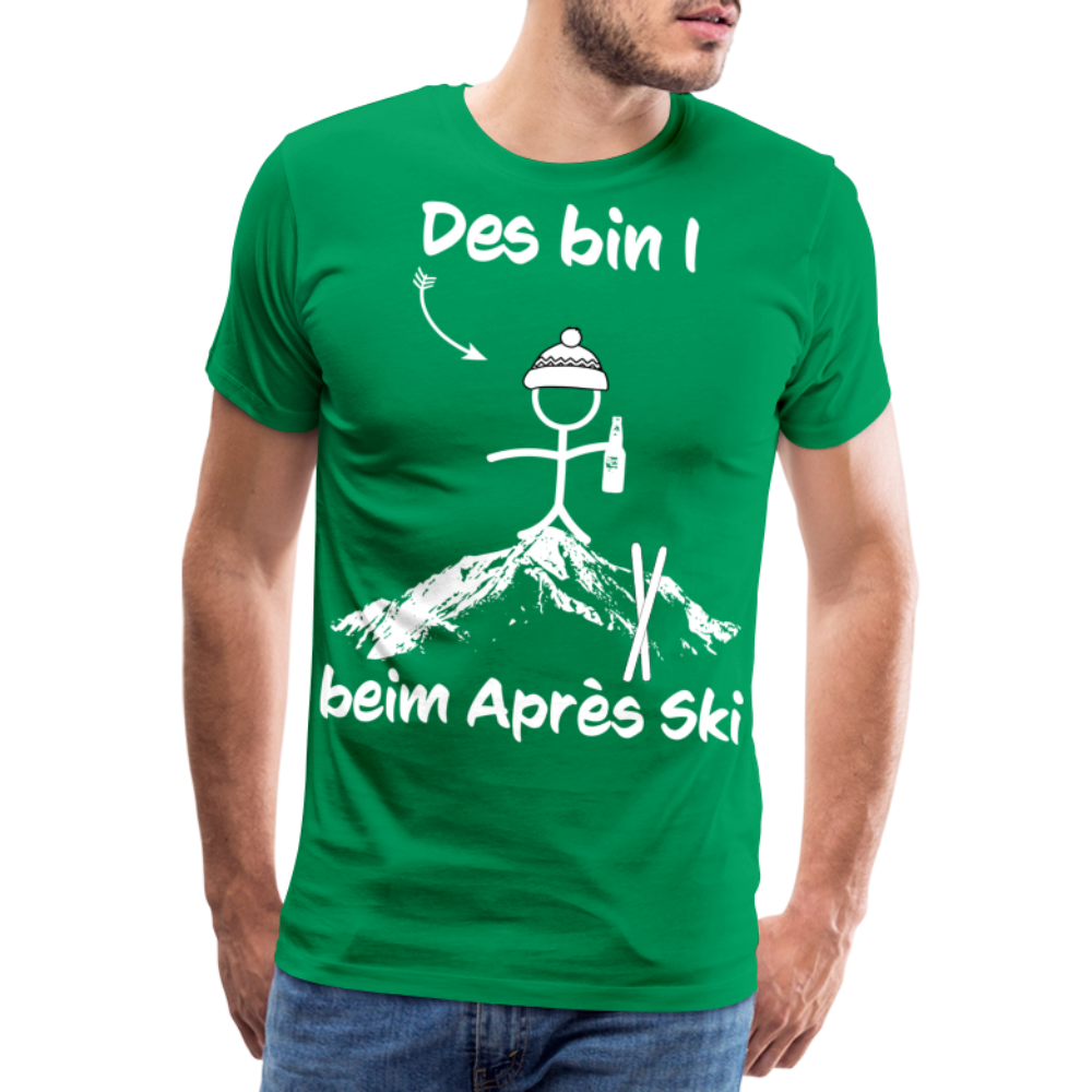 Des bin I beim Après Ski - Männer T-Shirt - Kelly Green