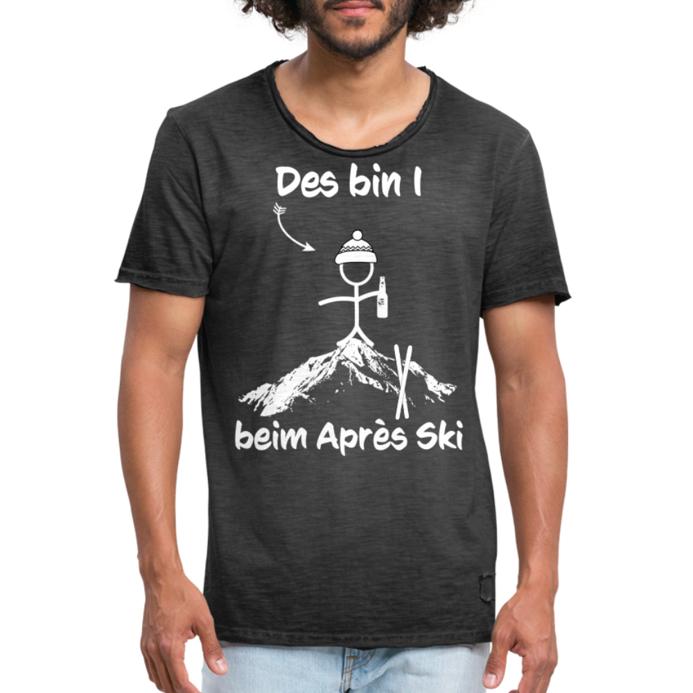 Des bin I beim Après Ski - Männer Vintage T-Shirt - Vintage Schwarz