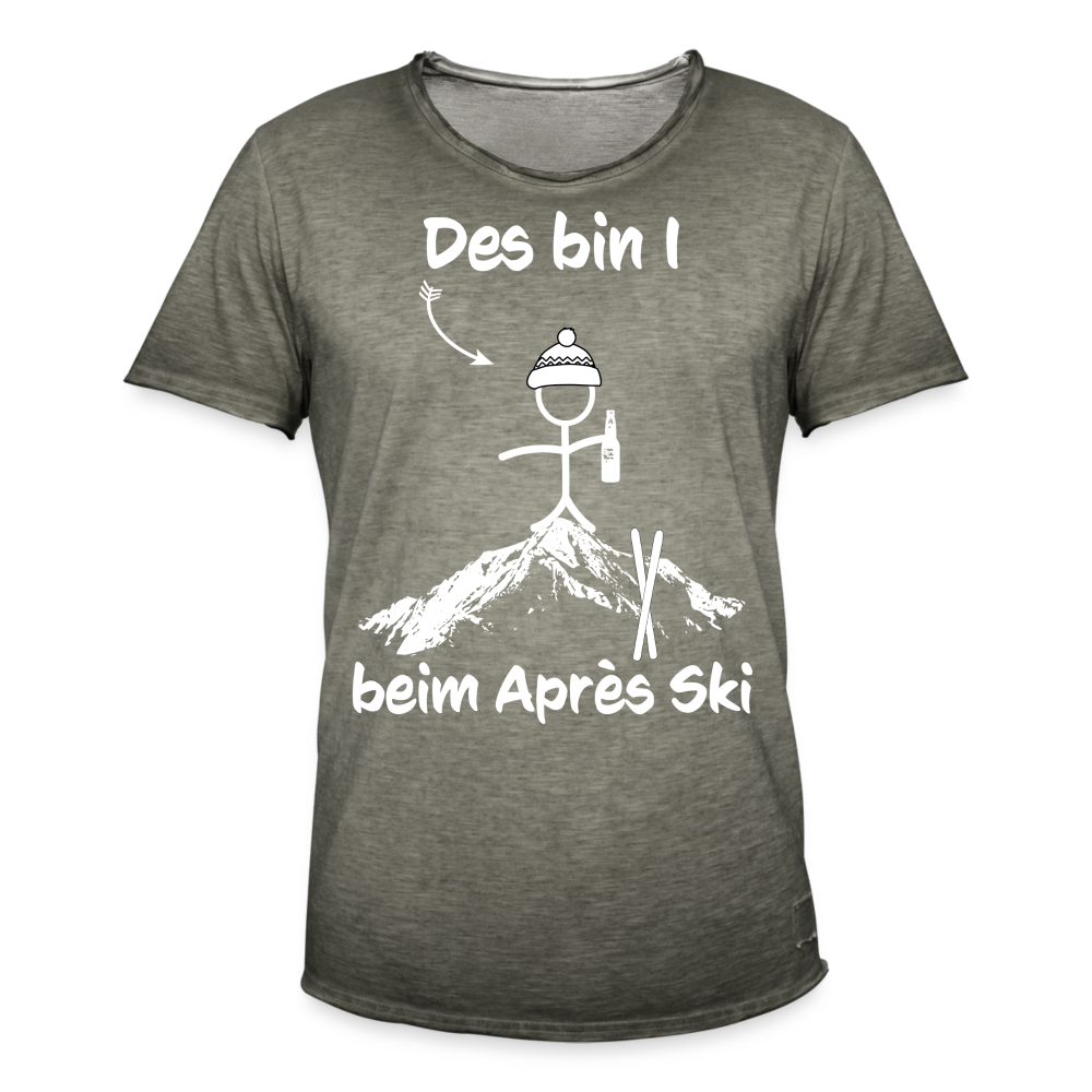 Des bin I beim Après Ski - Männer Vintage T-Shirt - Vintage Khaki