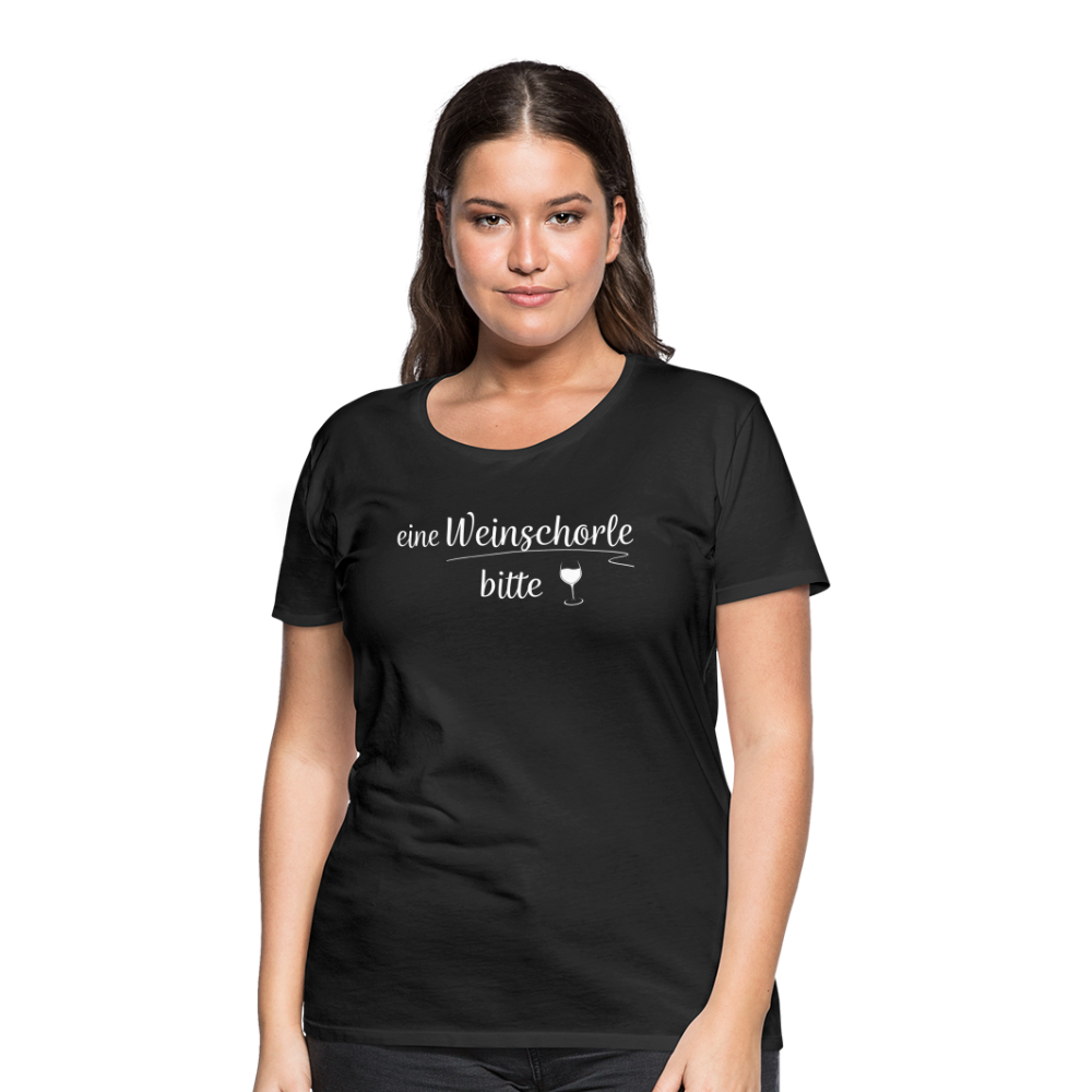 eine Weinschorle bitte - Frauen T-Shirt - Schwarz