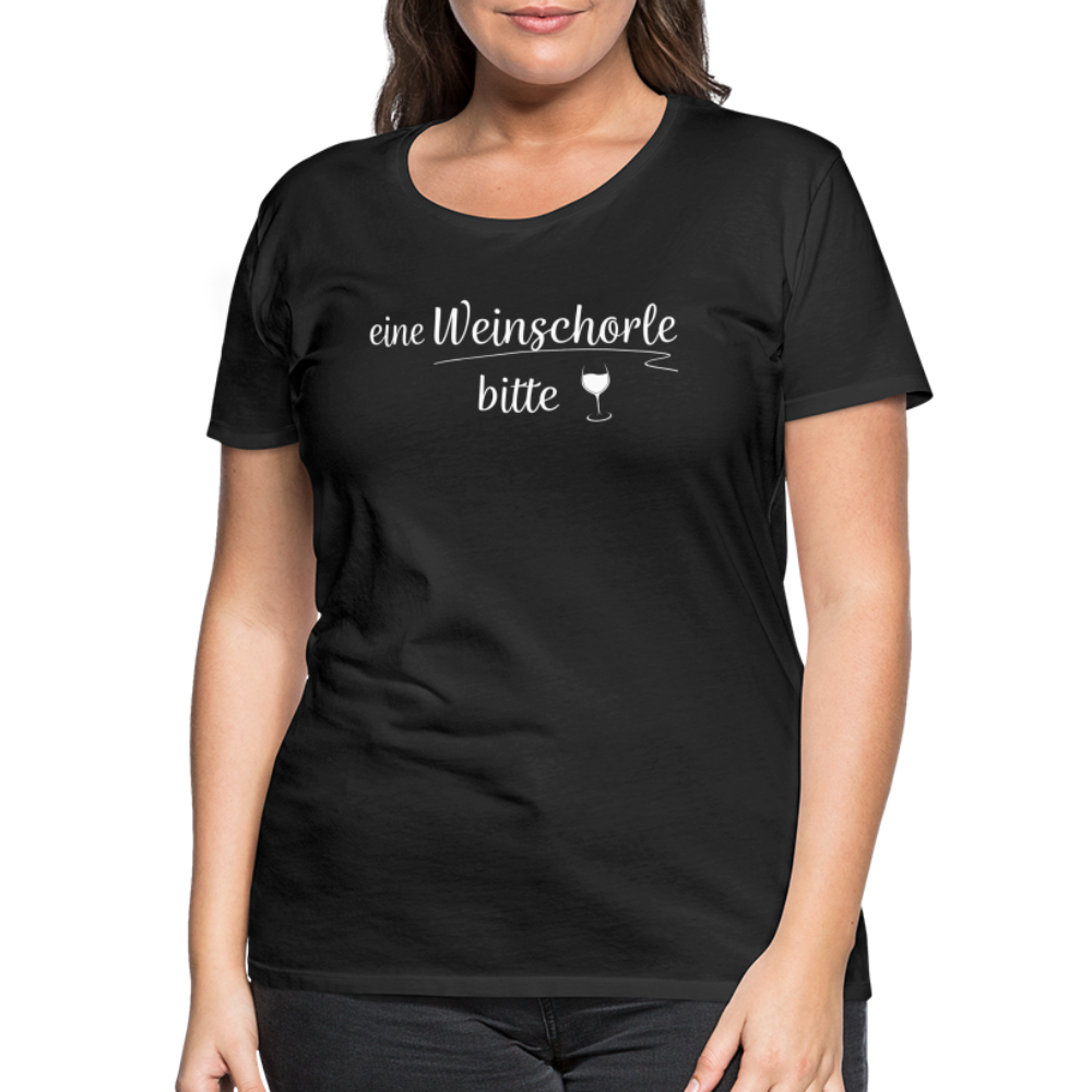 eine Weinschorle bitte - Frauen T-Shirt - Schwarz