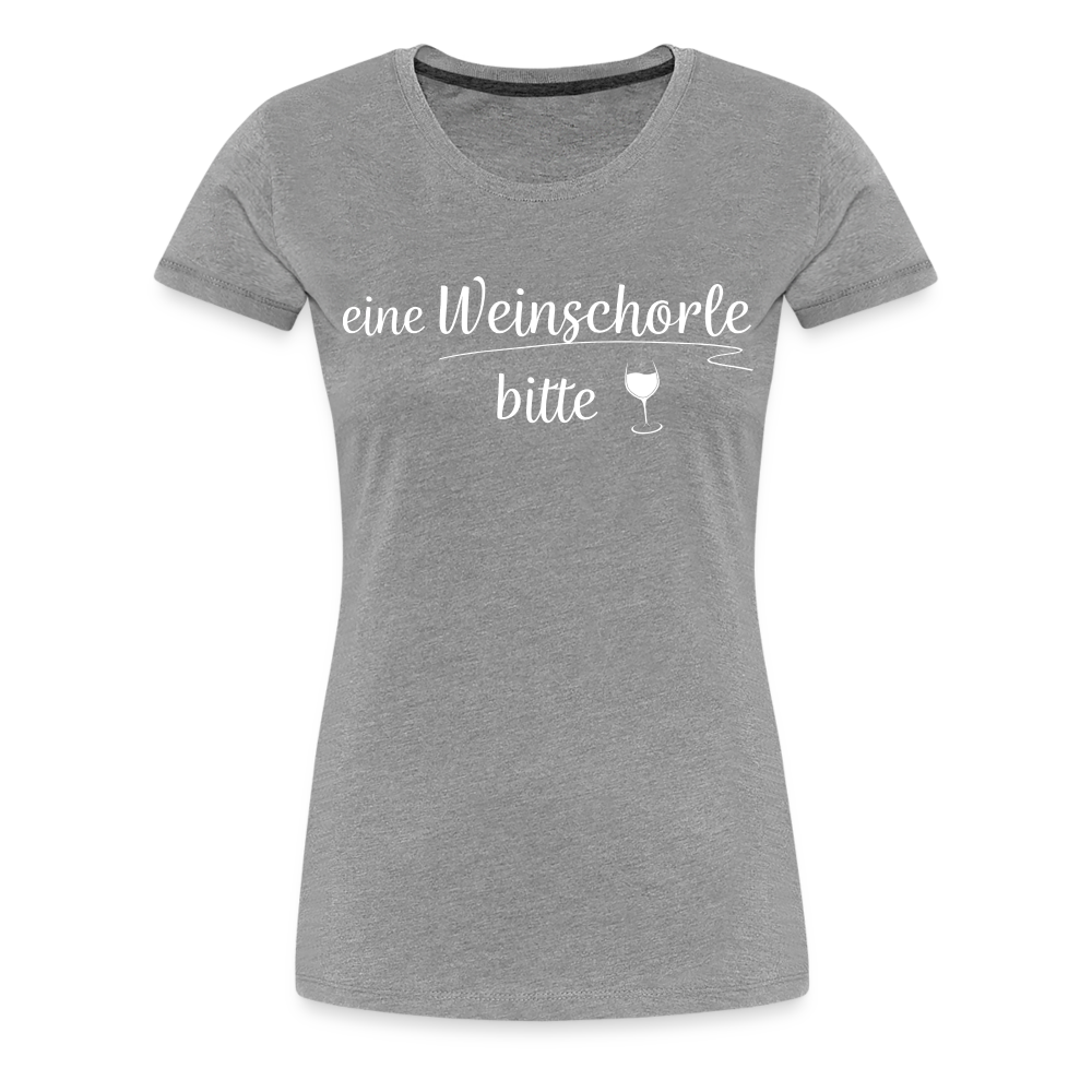 eine Weinschorle bitte - Frauen T-Shirt - Grau meliert