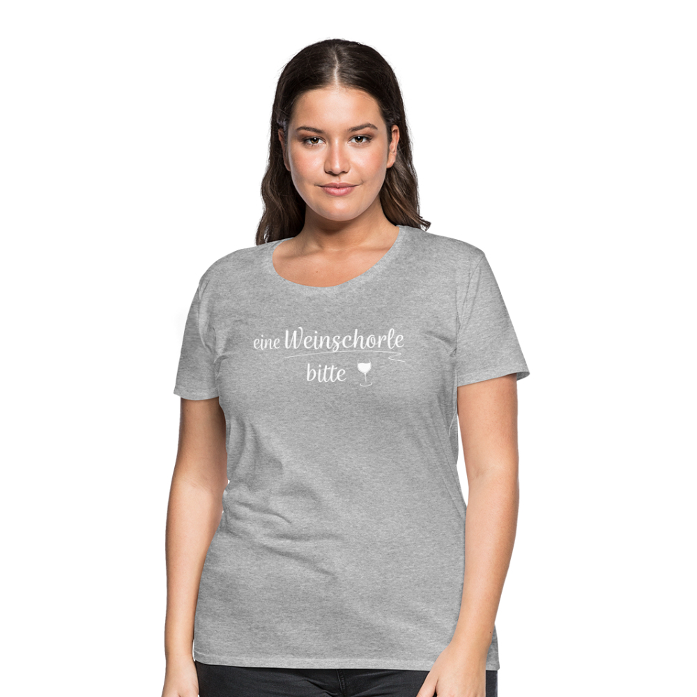 eine Weinschorle bitte - Frauen T-Shirt - Grau meliert