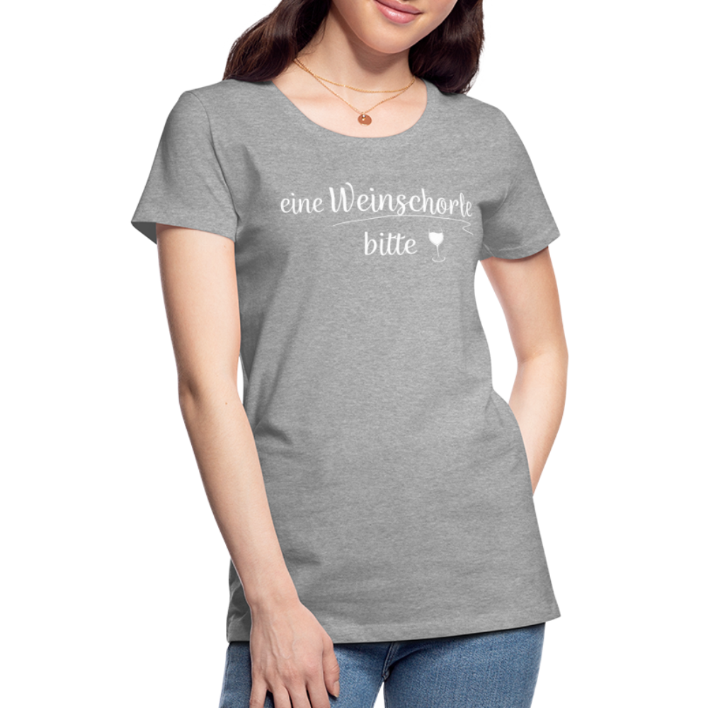 eine Weinschorle bitte - Frauen T-Shirt - Grau meliert