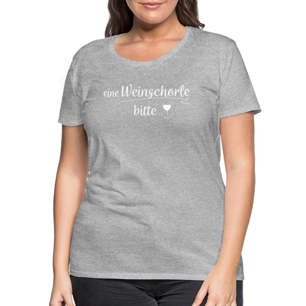 eine Weinschorle bitte - Frauen T-Shirt - Grau meliert