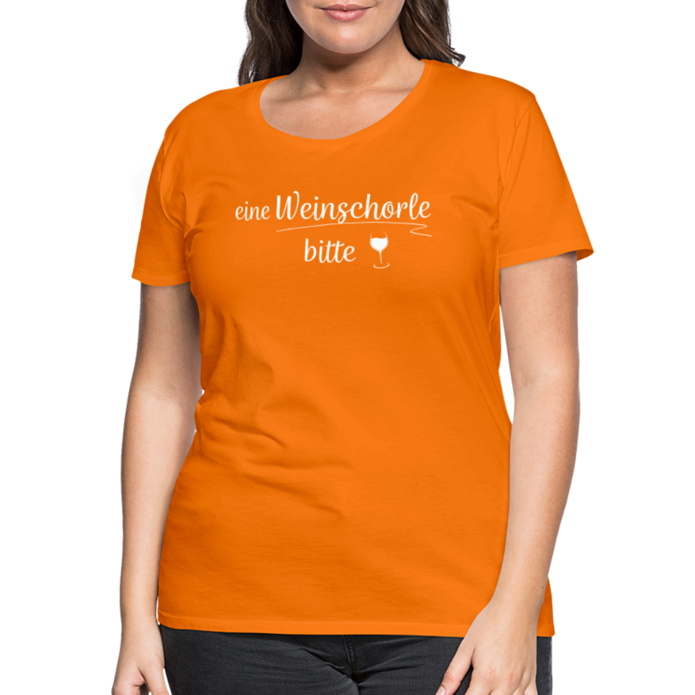 eine Weinschorle bitte - Frauen T-Shirt - Orange