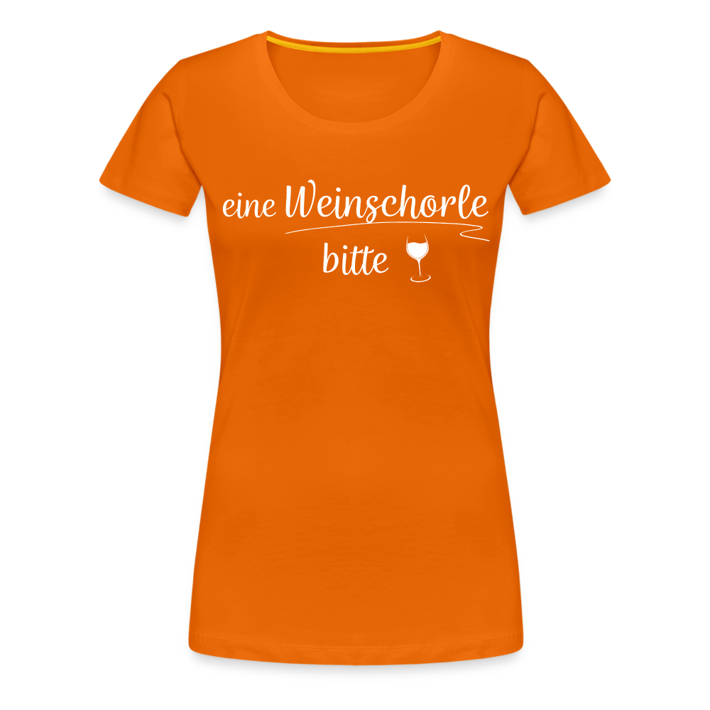 eine Weinschorle bitte - Frauen T-Shirt - Orange