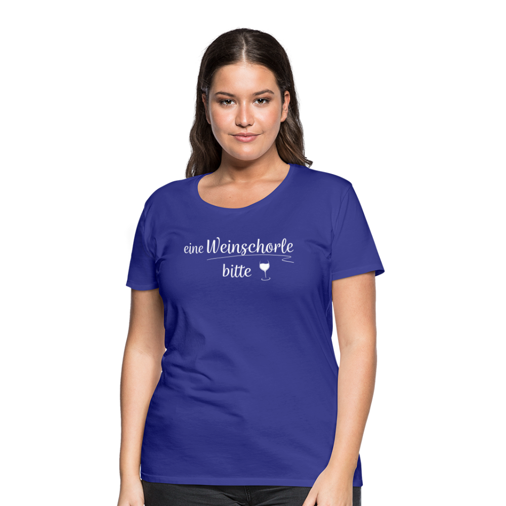 eine Weinschorle bitte - Frauen T-Shirt - Königsblau