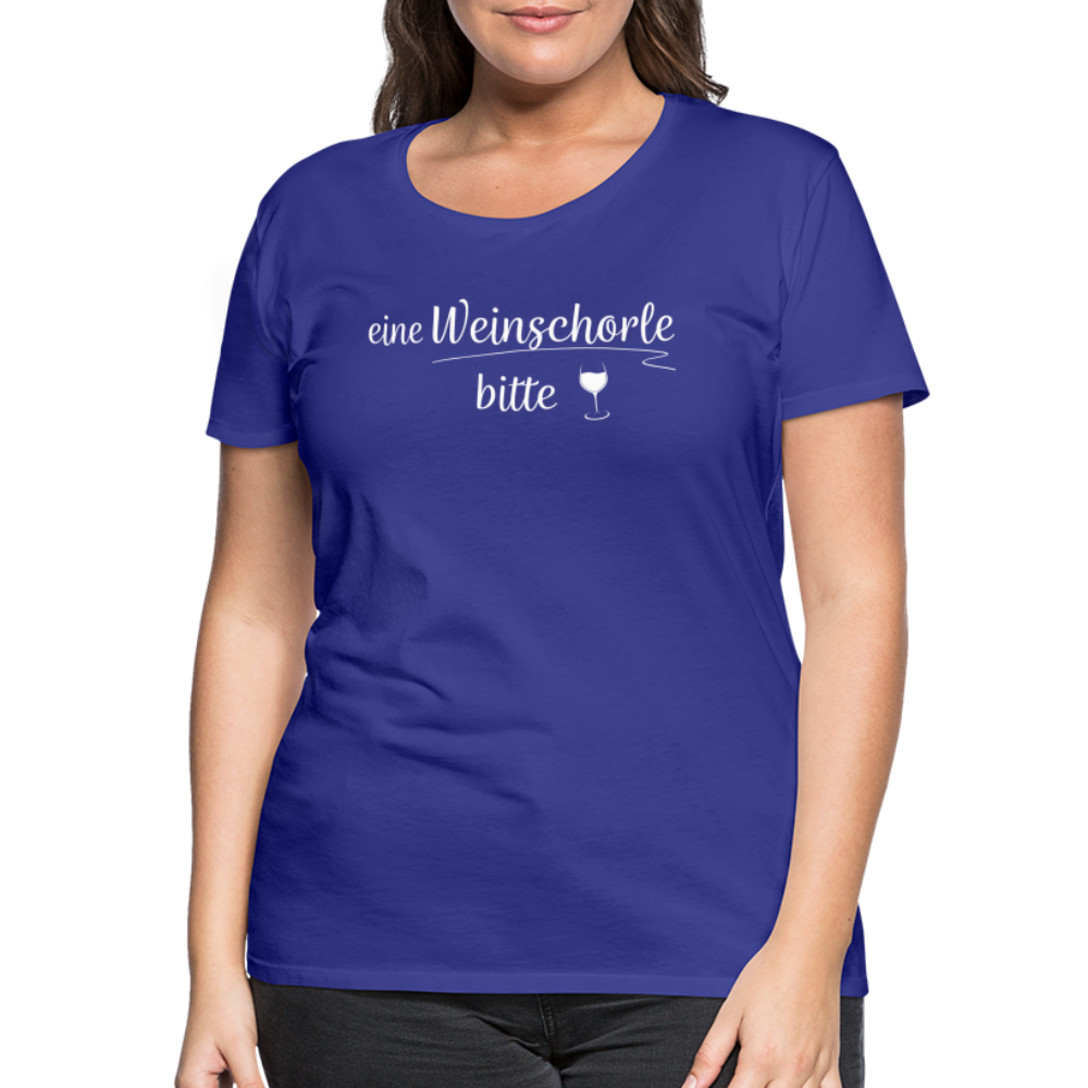 eine Weinschorle bitte - Frauen T-Shirt - Königsblau