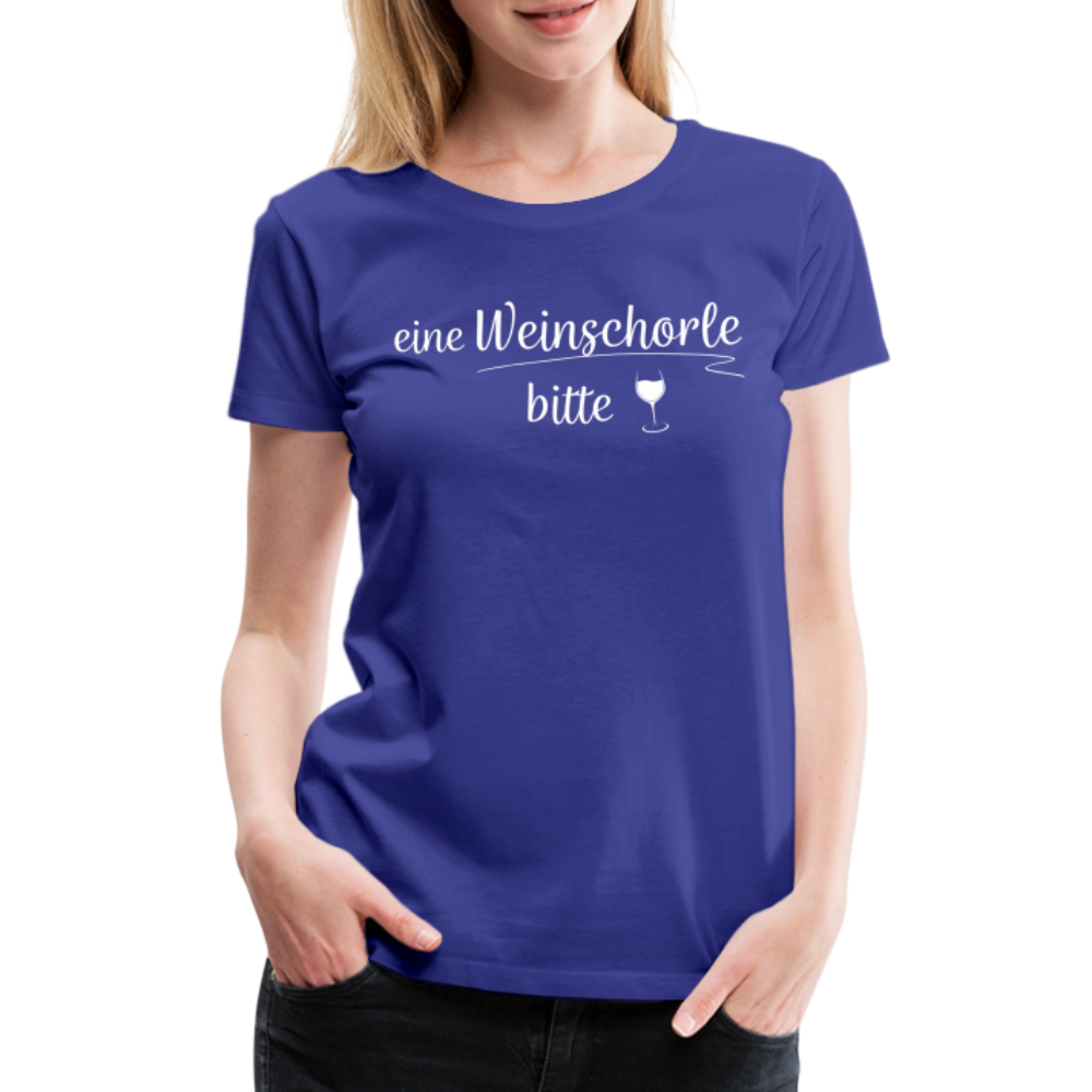 eine Weinschorle bitte - Frauen T-Shirt - Königsblau