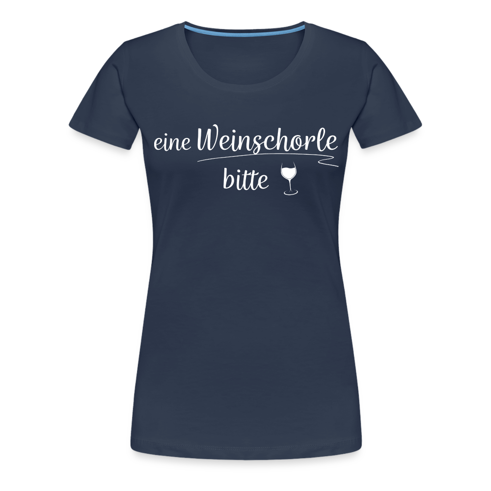 eine Weinschorle bitte - Frauen T-Shirt - Navy