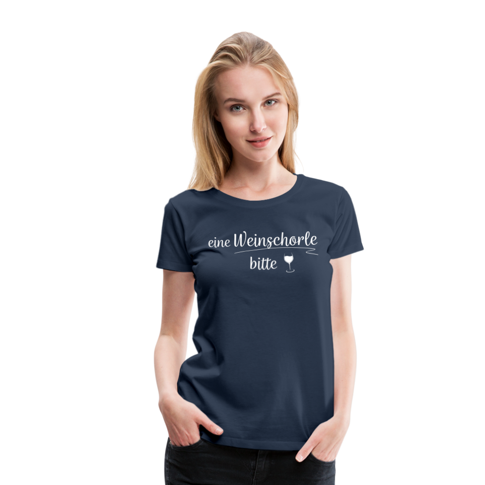eine Weinschorle bitte - Frauen T-Shirt - Navy