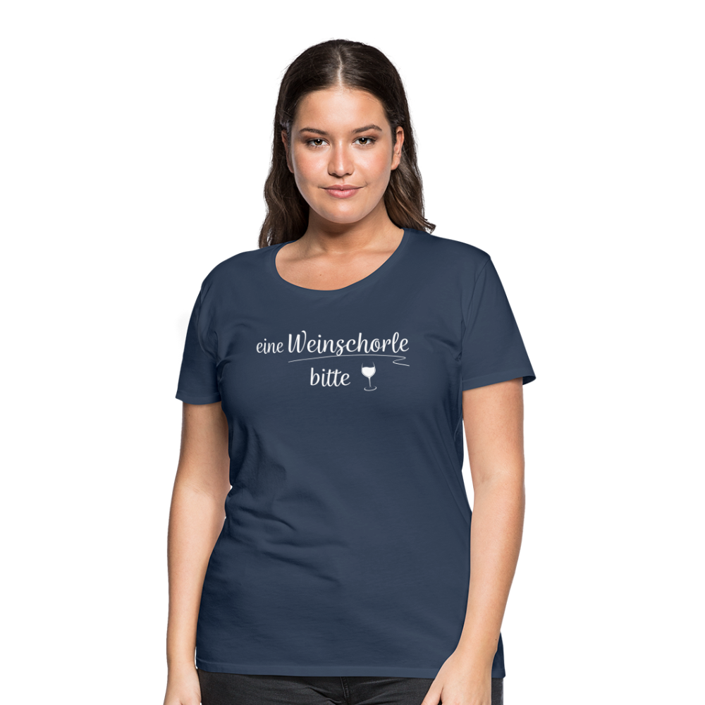 eine Weinschorle bitte - Frauen T-Shirt - Navy
